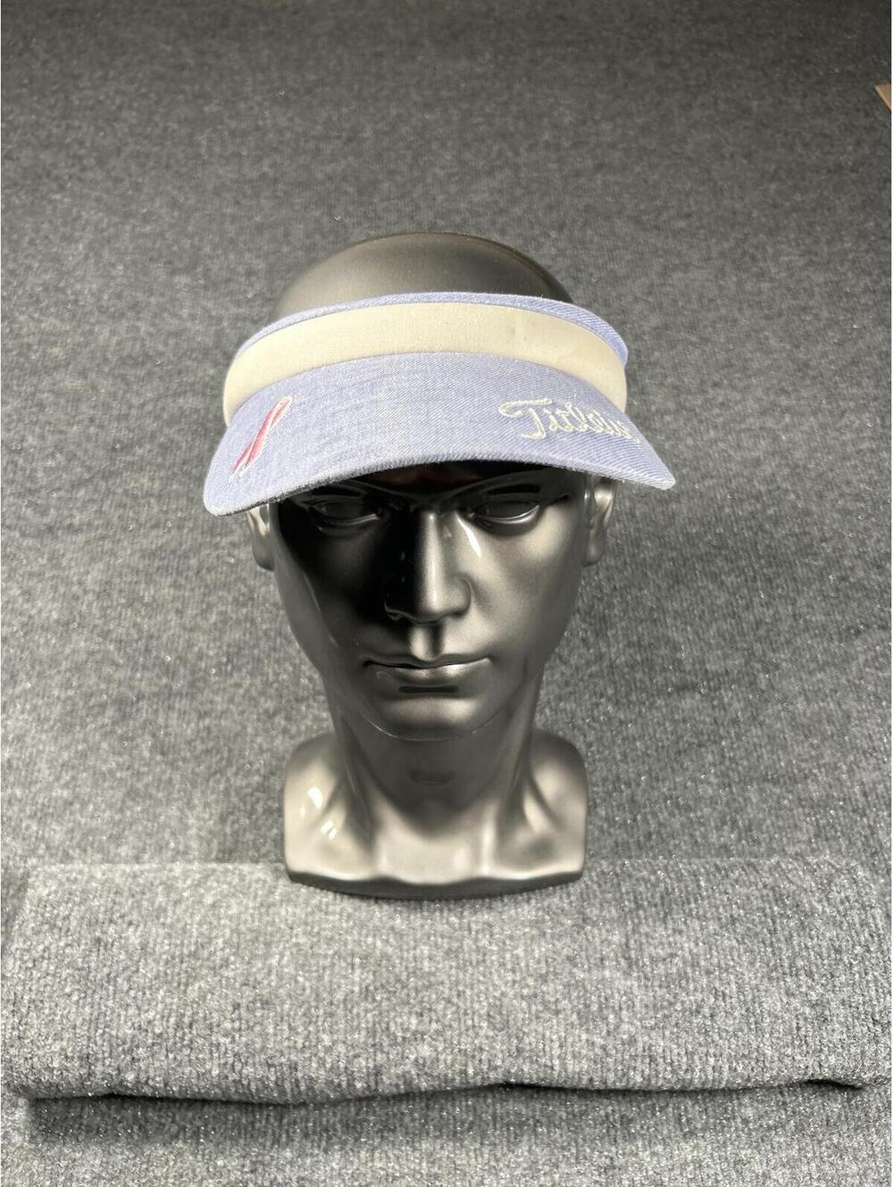 Titleist Light Blue Golf Visor with Pink Ribbon Embroidery